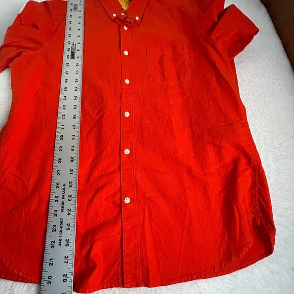 H&M L.O.G.G. Mens Regular Fit Red Long Sleeve Button-Down Shirt Size Medium New - Picture 8 of 8